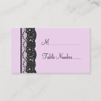 Black French Lace Platzkarte