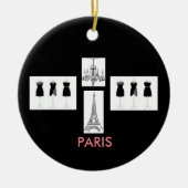 Black French Paris Weihnachtsschmuck (Vorne)