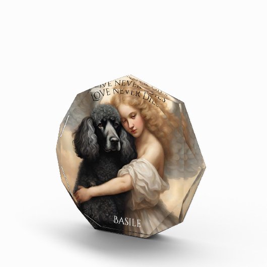 Black French Poodle-Liebe stirbt nie an Gedenkstät Fotoblock (Rechts)