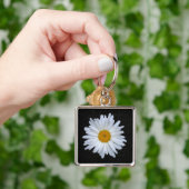 Black French Script & Daisy - Schlüsselanhänger (Hand)