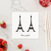 Black French Theme Eiffel Towers Serviette (Beispiel)