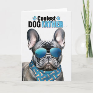 Black Frenchie Hund Cooler Vater Vatertag Feiertagskarte