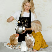 Black Fresh Eggs Gold Hen Chicken Schürze