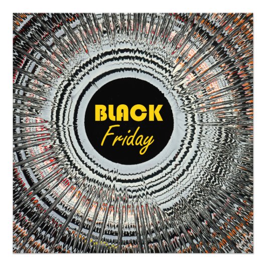 Black Friday advert with original spin art Fotodruck (Vorne)