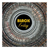 Black Friday advert with original spin art Poster (Vorderseite)