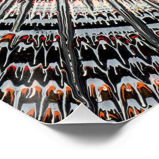 Black Friday advert with original spin art Poster (Ecke)