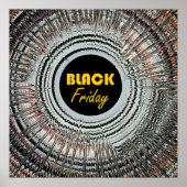Black Friday advert with original spin art Poster (Vorne)