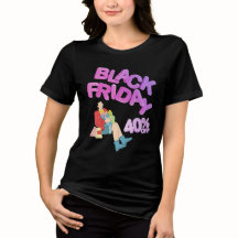 Black Friday Angebot | Fettes schwarzes Damen-T-Sh