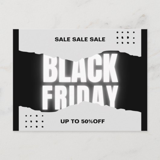 Black Friday Angebot Postkarte (Vorderseite)