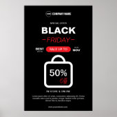 Black Friday Custom Logo Poster (Vorne)
