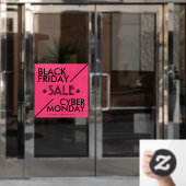 Black Friday Cyber Montag Verkauf Fensteraufkleber (Büro Tür)