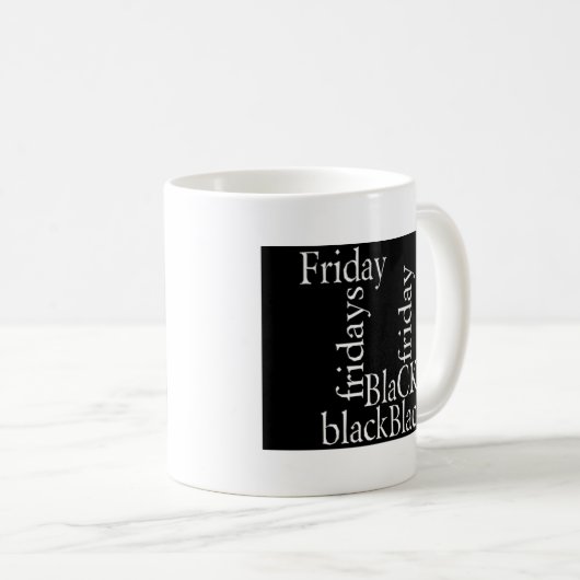 Black Friday Design Kaffeetasse (VorderseiteRechts)