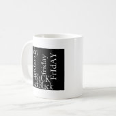 Black Friday Design Kaffeetasse (Vorderseite Links)