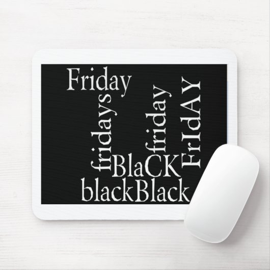 Black Friday Design Mousepad (Mit Mouse)