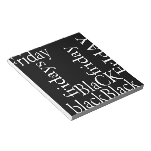 Black Friday Design Notizblock (angewinkelt)
