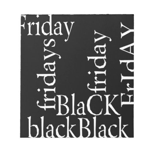 Black Friday Design Notizblock (Vorderseite)