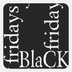 Black Friday Design Quadratischer Aufkleber