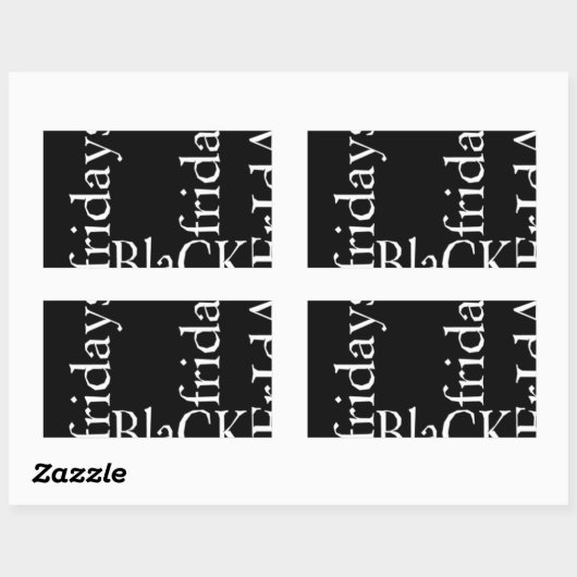 Black Friday Design Rechteckiger Aufkleber (Blatt)