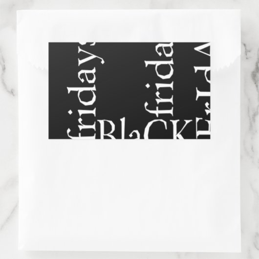 Black Friday Design Rechteckiger Aufkleber (Tasche)