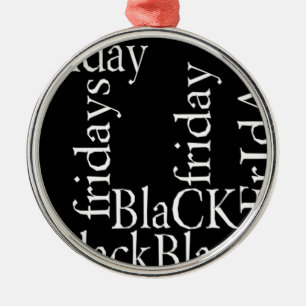 Black Friday Design Silbernes Ornament