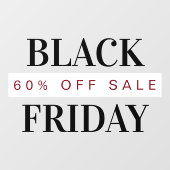 Black Friday Modern Typografy Beruflich Fensteraufkleber (Blatt)