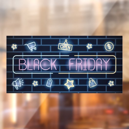 Black Friday Neon Sign Fensteraufkleber (Blatt 2)