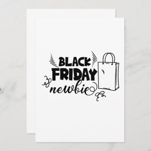 Black Friday Newbie Shopping Funny Shopper Save The Date (Vorne/Hinten)