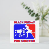 Black Friday Pro Shopper Postkarte (Stehend Vorderseite)