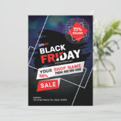 Black Friday Promotion Sale Flyer Einladung (Stehend Vorderseite)