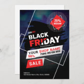 Black Friday Promotion Sale Flyer Einladung (Vorne/Hinten)