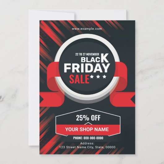 Black Friday Promotional Sale Flyer Einladung (Vorderseite)