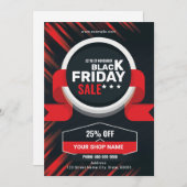 Black Friday Promotional Sale Flyer Einladung (Vorne/Hinten)