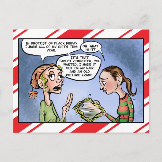 Black Friday Protest hausgemachte Geschenke Gruß Postkarte (Vorderseite)