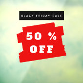 Black Friday Sale 50 % Off Werbeaktion Store Sign Fensteraufkleber (Blatt 3)