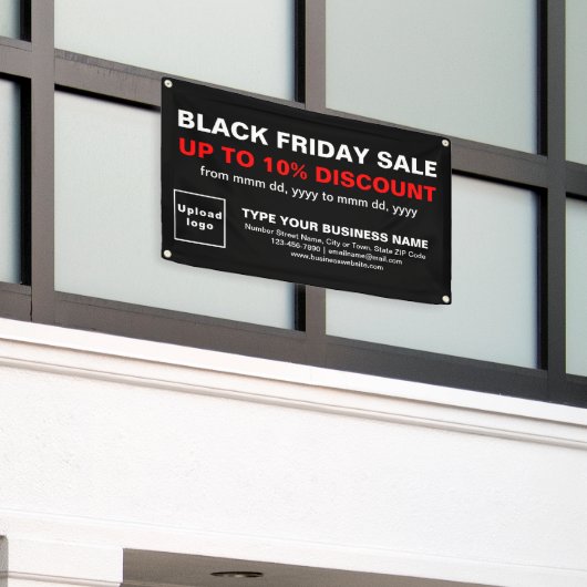 Black Friday Sale auf Black Rectangle Banner (Äußeres Gebäude)