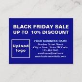 Black Friday Sale auf Blue Enclosure Card Begleitkarte (Vorderseite)