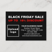 Black Friday Sale auf der Black Enclosure Card Begleitkarte (Vorderseite)