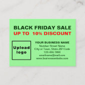 Black Friday Sale auf der hellgrünen Umschließkart Begleitkarte (Vorderseite)