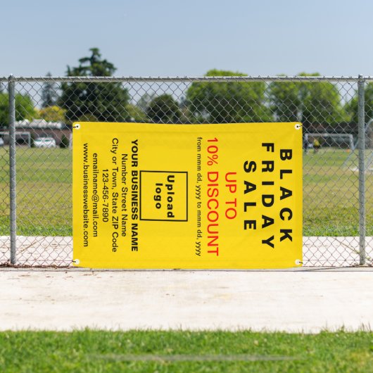 Black Friday Sale auf gelbem Banner (Insitu)