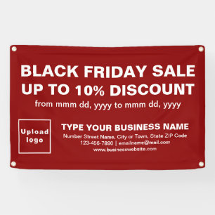 Black Friday Sale auf Red Rectangle Banner