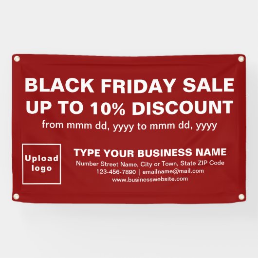 Black Friday Sale auf Red Rectangle Banner (Horizontal)