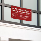 Black Friday Sale auf Red Rectangle Banner (Äußeres Gebäude)