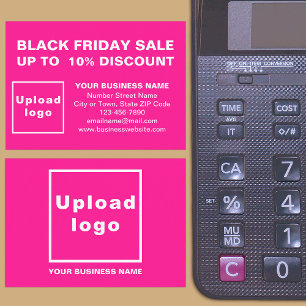 Black Friday Sale auf rosafarbener Umschließkarte Begleitkarte