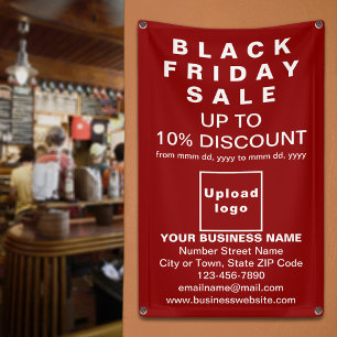 Black Friday Sale auf rotem Banner