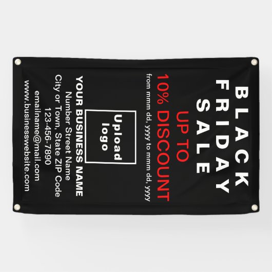 Black Friday Sale auf schwarzem Banner (Horizontal)