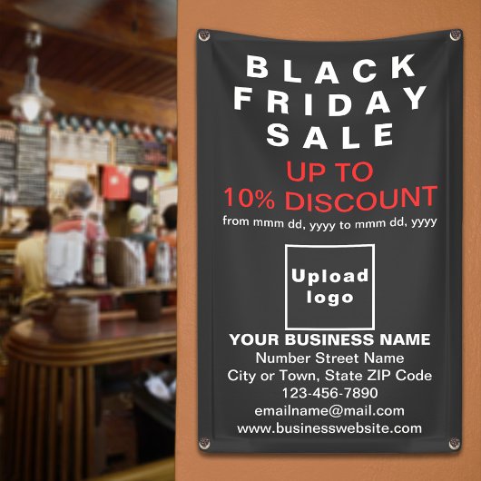 Black Friday Sale auf schwarzem Banner