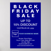 Black Friday Sale Blue Poster (Vorne)