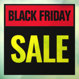 Black Friday Sale Einfach Minimalistisch Red & Yel Fensteraufkleber