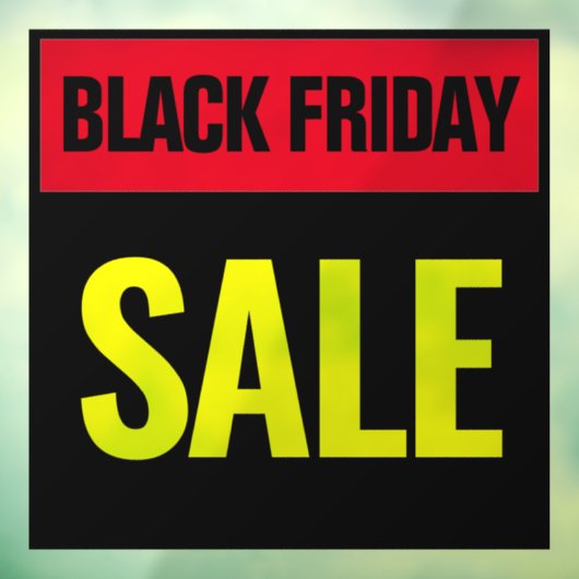 Black Friday Sale Einfach Minimalistisch Red & Yel Fensteraufkleber (Blatt 3)