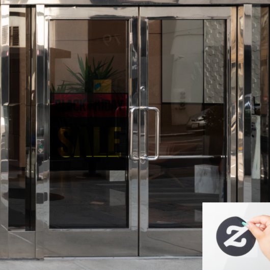 Black Friday Sale Einfach Minimalistisch Red & Yel Fensteraufkleber (Büro Tür)